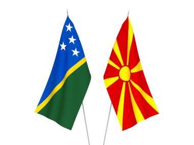 Kuzey Makedonya ve Solomon Adaları bayrakları