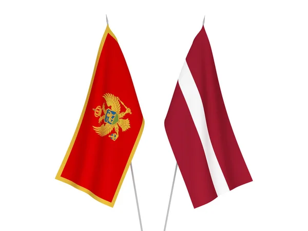 Flagi Łotwy i Republiki Środkowoafrykańskiej — Zdjęcie stockowe