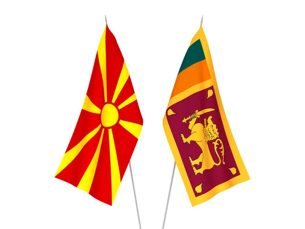 Banderas Tela Nacional Macedonia Del Norte República Socialista Democrática Sri —  Fotos de Stock