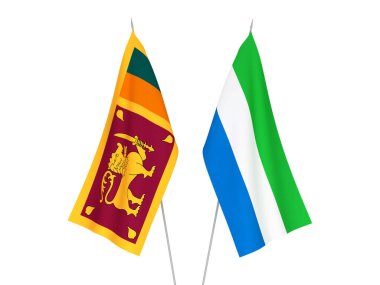 Sierra Leone ve Sri Lanka Demokratik Sosyalist Cumhuriyeti bayrakları