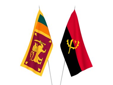 Angola ve Sri Lanka Demokratik Sosyalist Cumhuriyeti bayrakları