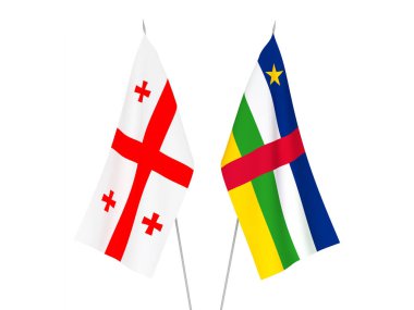 Gürcistan ve Orta Afrika Cumhuriyeti bayrakları