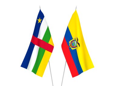 Ekvador ve Orta Afrika Cumhuriyeti bayrakları