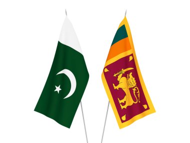 Pakistan ve Sri Lanka Demokratik Sosyalist Cumhuriyeti bayrakları