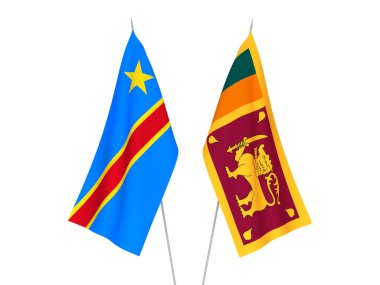 Demokratik Kongo Cumhuriyeti ve Sri Lanka Demokratik Sosyalist Cumhuriyeti bayrakları