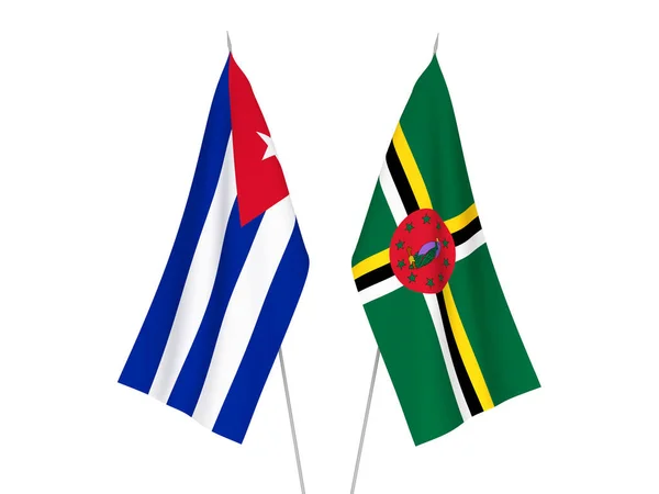 Flaggen Kubas und Dominicas — Stockfoto