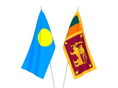 Palau ve Sri Lanka Demokratik Sosyalist Cumhuriyeti bayrakları