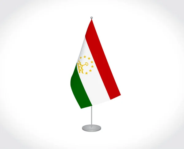 Tajikistan flag on white background — Stock Vector