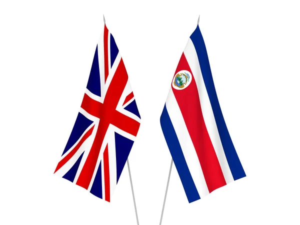 Прапори Великої Британії та Коста - Рики — стокове фото
