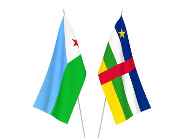 Orta Afrika Cumhuriyeti ve Cibuti Cumhuriyeti bayrakları