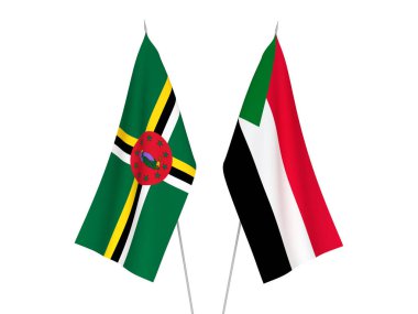 Sudan ve Dominica bayrakları