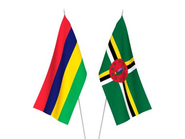 Mauritius Cumhuriyeti ve Dominika bayrakları