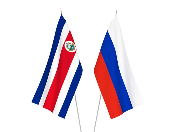 Banderas de Rusia y República de Costa Rica —  Fotos de Stock