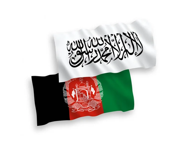 Flags of Taliban and Islamic Republic of Afghanistan on a white background — Stock Vector