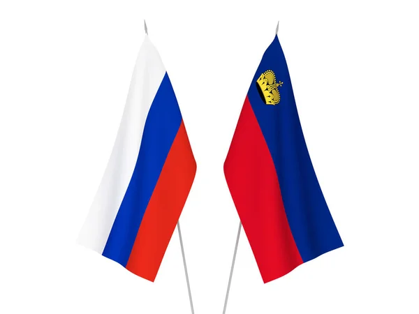 Bandiere Russia e Liechtenstein — Foto Stock