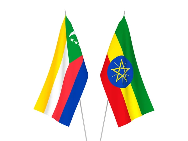 埃塞俄比亚和科摩罗联盟旗帜 — 图库照片