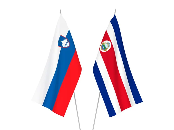 Banderas de Eslovenia y República de Costa Rica —  Fotos de Stock