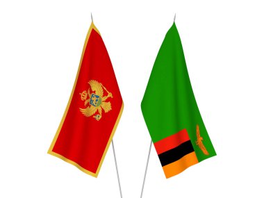 Karadağ ve Zambiya Cumhuriyeti bayrakları