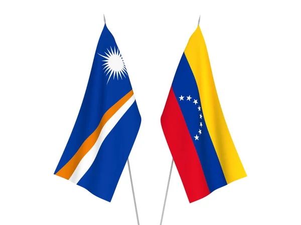 Σημαία Δημοκρατίας των Νήσων Μάρσαλ και της Βενεζουέλας — Φωτογραφία Αρχείου