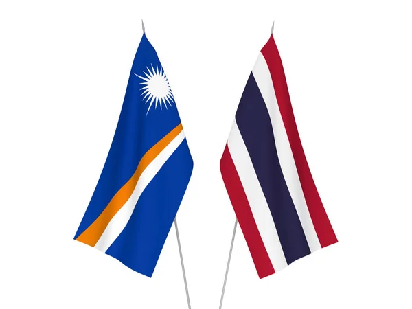 Thailand and Republic of the Marshall Islands flags — стокове фото