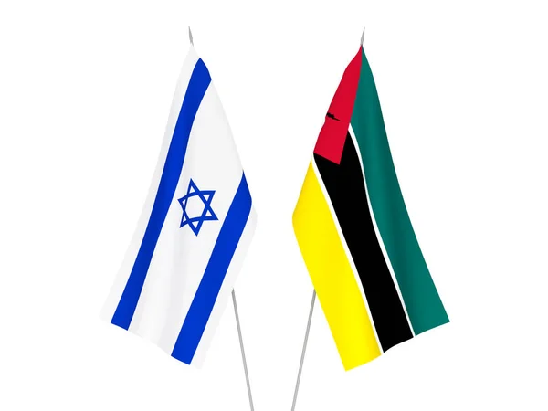 Bandiere della Repubblica del Mozambico e Israele — Foto Stock