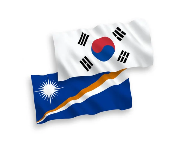 Bandiere Nazionali Tessuto Vettoriale Della Corea Del Sud Della Repubblica — Vettoriale Stock