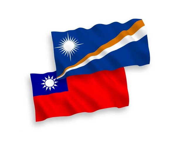 Εθνικές Σημαίες Κύμα Ύφασμα Διάνυσμα Της Δημοκρατίας Των Νήσων Μάρσαλ — Διανυσματικό Αρχείο
