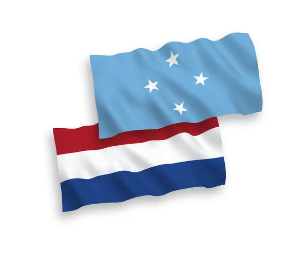 Εθνικές Σημαιούχες Κυματιστές Υφασμάτινες Σημαίες Των Ομόσπονδων Κρατών Της Μικρονησίας — Διανυσματικό Αρχείο