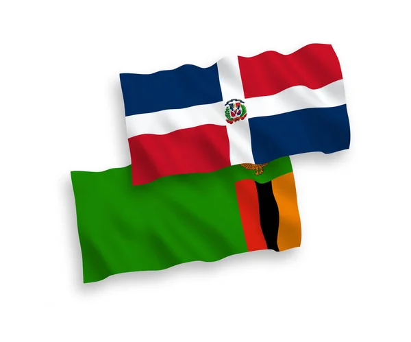 Bandiere Nazionali Tessuto Vettoriale Della Repubblica Dominicana Della Repubblica Dello — Vettoriale Stock