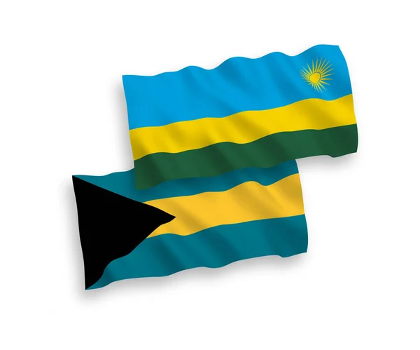 Nationale Vector Weefsel Golf Vlaggen Van Republiek Rwanda Gemenebest Van — Stockvector