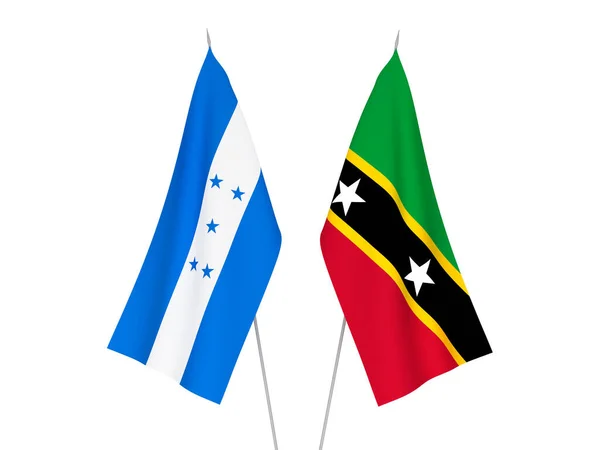 Nationale Stoffen Vlaggen Van Honduras Federatie Van Sint Christopher Nevis — Stockfoto