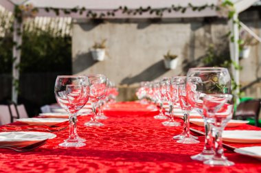 Düğün Ziyafet masa gözlüklü