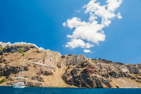 Вид на море на острове Санторини, Греция — стоковое фото