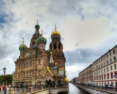 St. petersburg, Rusya Federasyonu - 25 Ağustos: kurtarıcı kan katedralde üzerinde