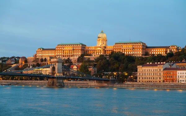 Szechenyi Most Łańcuchowy w Budapeszcie, Węgry — Zdjęcie stockowe