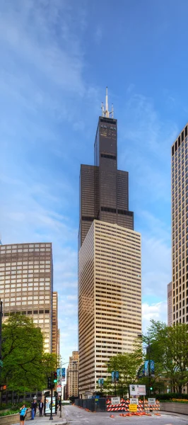 Paisaje urbano de Chicago con la Torre Willis (Torre Sears ) — Foto de Stock