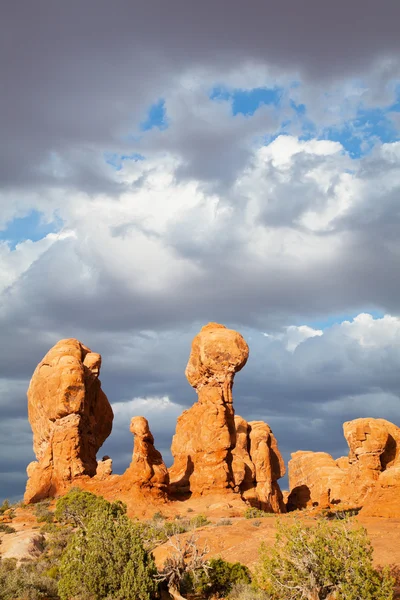 Utsikt fra Arches nasjonalpark, Utah, USA – stockfoto