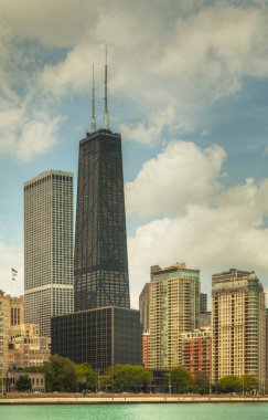 Downtown chicago, Il güneşli bir günde