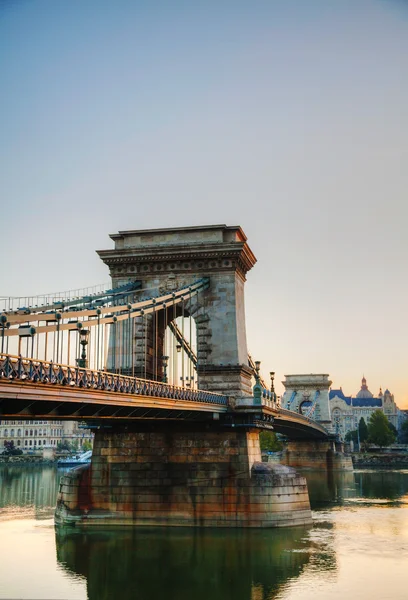 Szechenyi suspension bridge in Budapest, Hungary — Stock Photo, Image