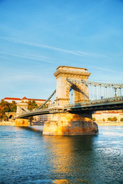 Szechenyi chain bridge in Budapest, Hungary — Stock Photo, Image