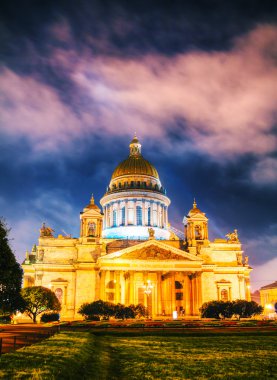 Saint Isaac's Cathedral (Isaakievskiy Sobor) in Saint Petersburg clipart
