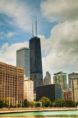 Downtown chicago, Il güneşli bir günde
