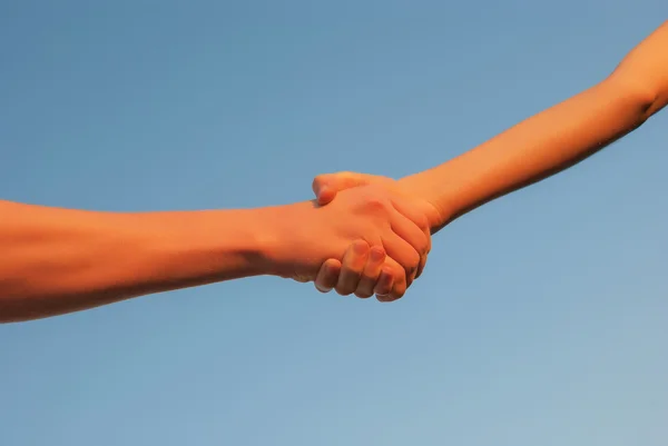 Hands shaking each other — Stock Photo, Image