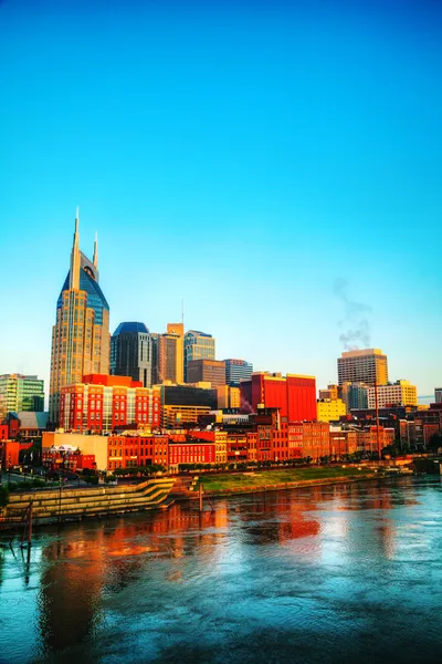 Downtown nashville cityscape sabah — Stok fotoğraf