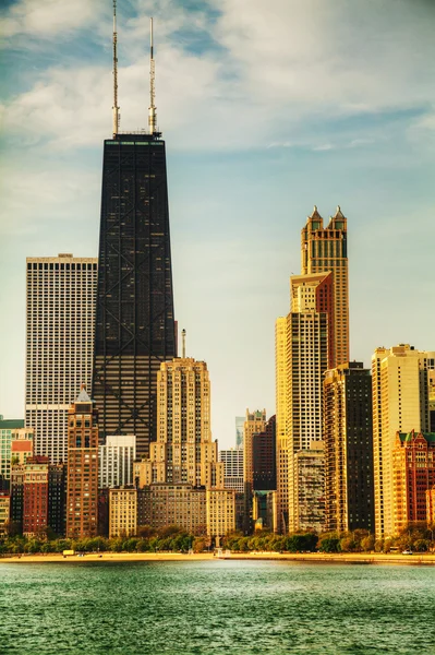 Downtown chicago, il in de ochtend — Stockfoto