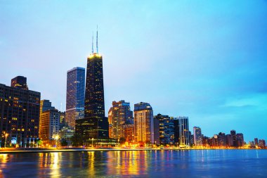 Downtown chicago, Il gün batımında