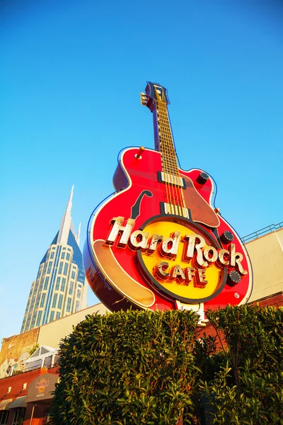 Hard Rock cafe sign in Nashville — Stock Photo, Image