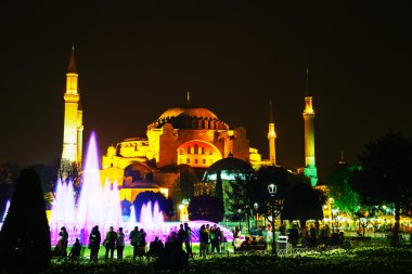 Ayasofya istanbul, Türkiye akşamları erken Sofya'da