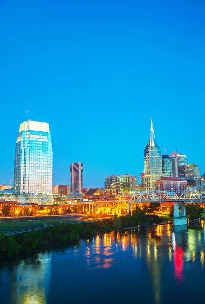 Paisaje urbano del centro de Nashville por la mañana — Foto de Stock