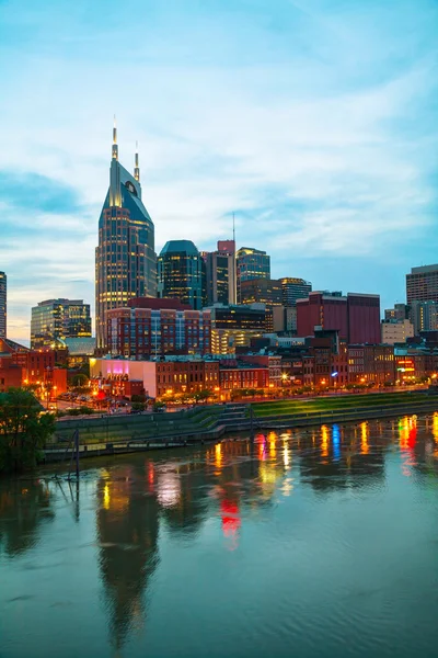 Downtown nashville cityscape sabah — Stok fotoğraf